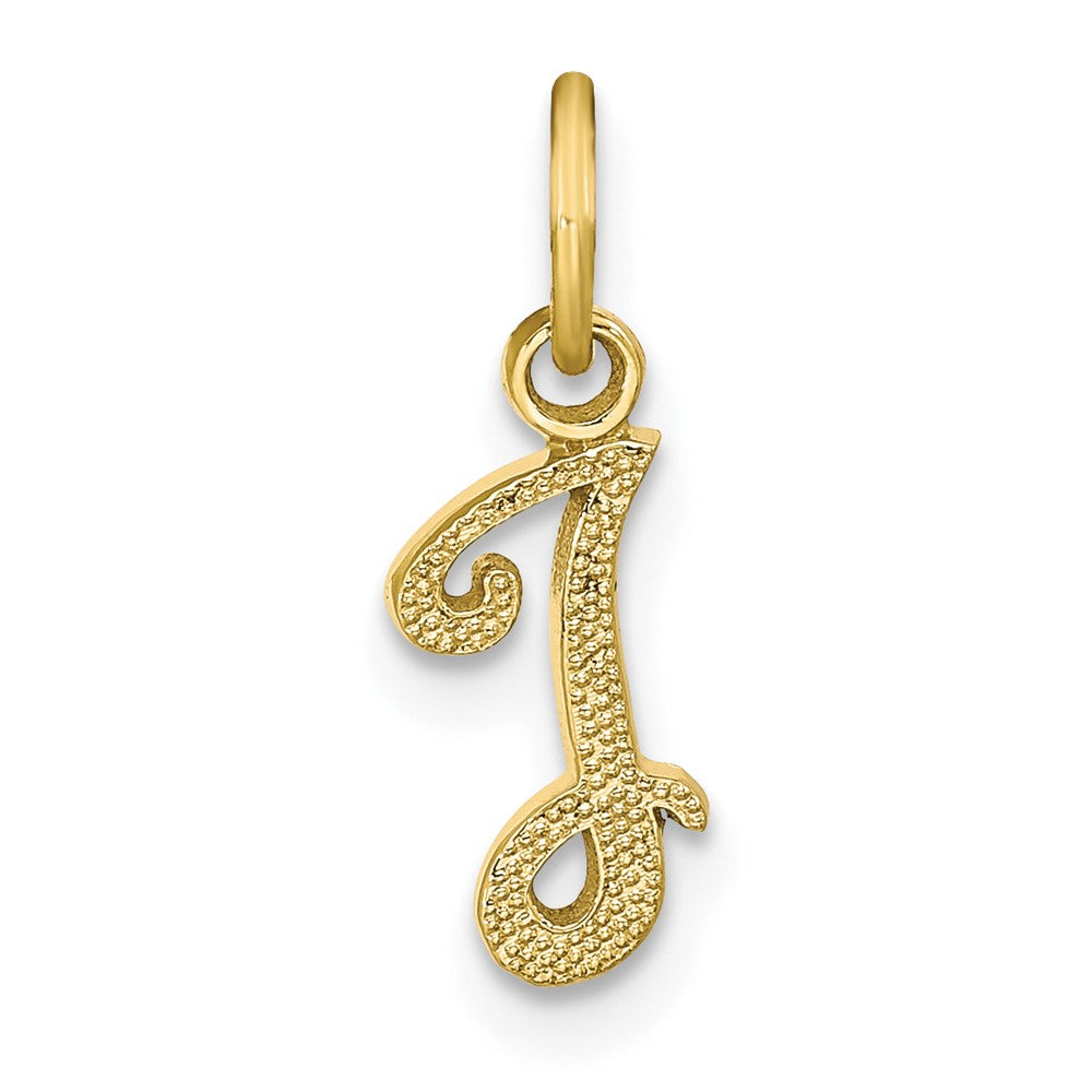 10k Initial I Charm Yellow Gold