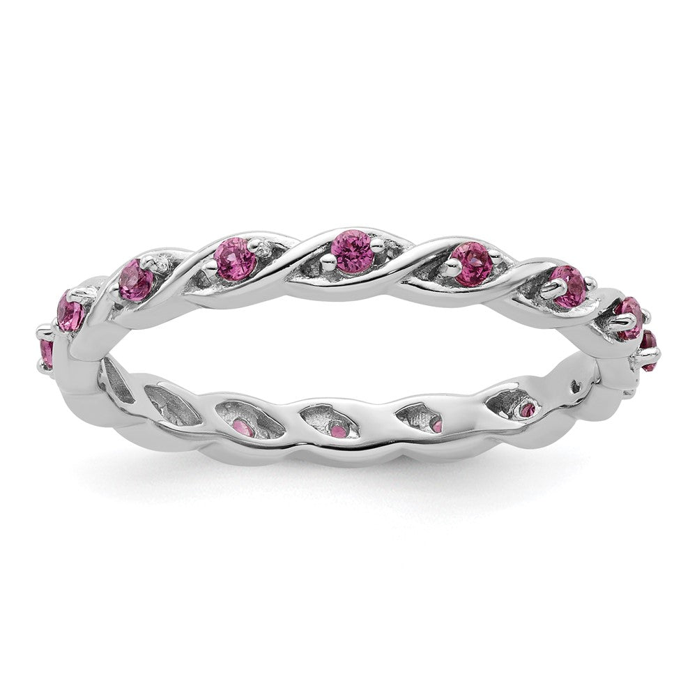 Sterling Silver Stackable Expressions Rhodolite Garnet Ring Size -8