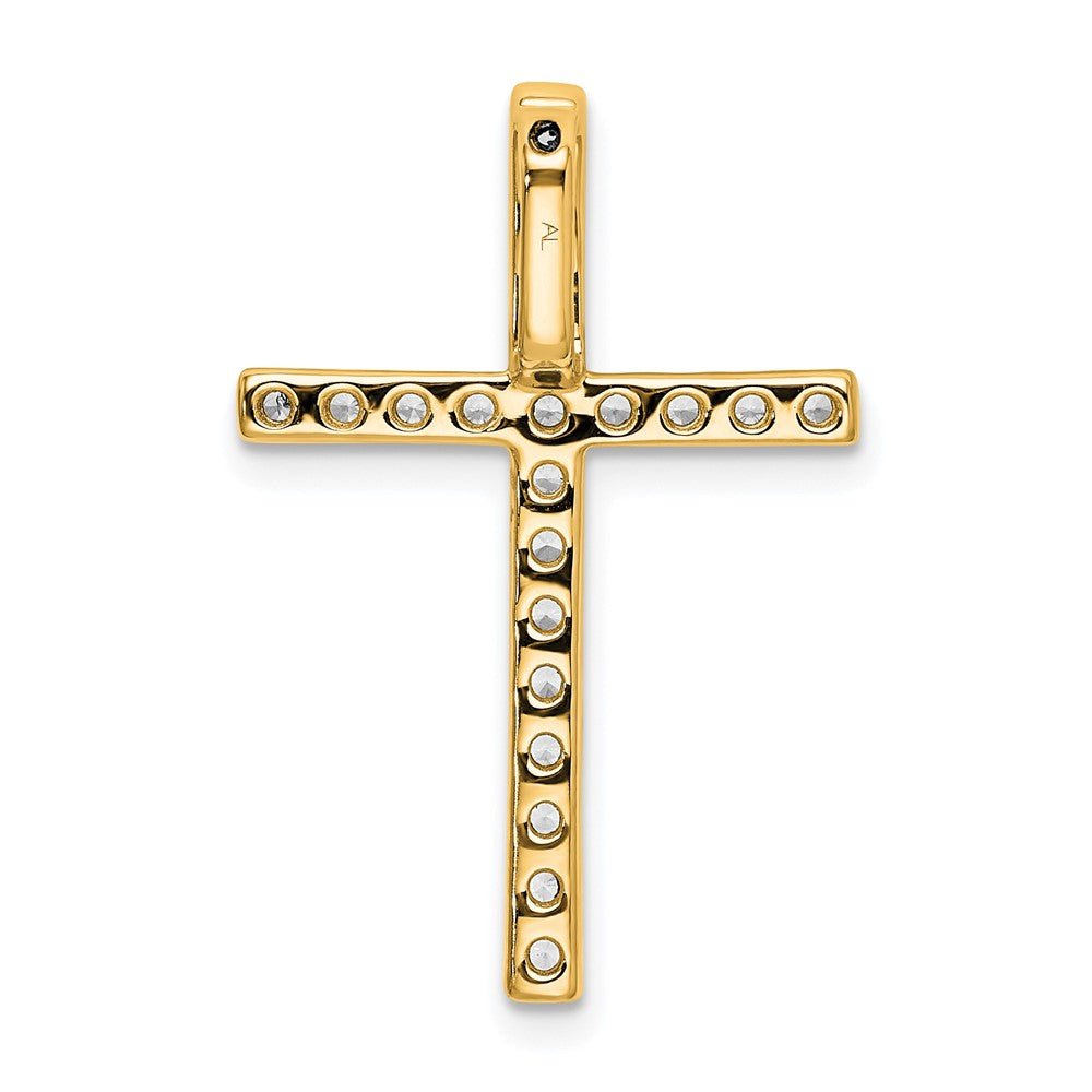 10k 1/2 carat Lab Grown Diamond VS/SI+ G+ Cross Chain Slide Pendant