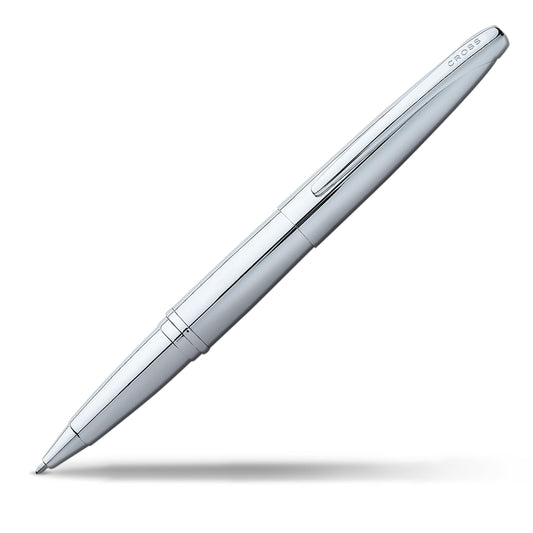 Cross ATX Refillable Gel Ink Rollerball Pen, Medium Rollerball, Includes Premium Gift Box - Pure Chrome