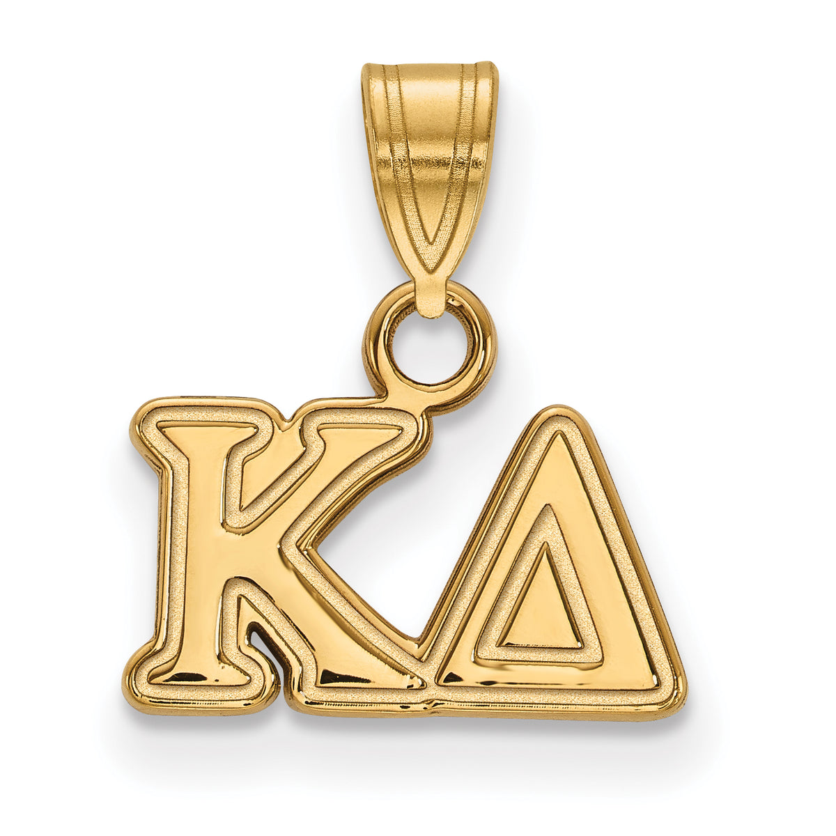 Sterling Silver w/ 14K Yellow Gold-Plated Official Licensed Greek Sororities Kappa Delta (??) Small Pendant