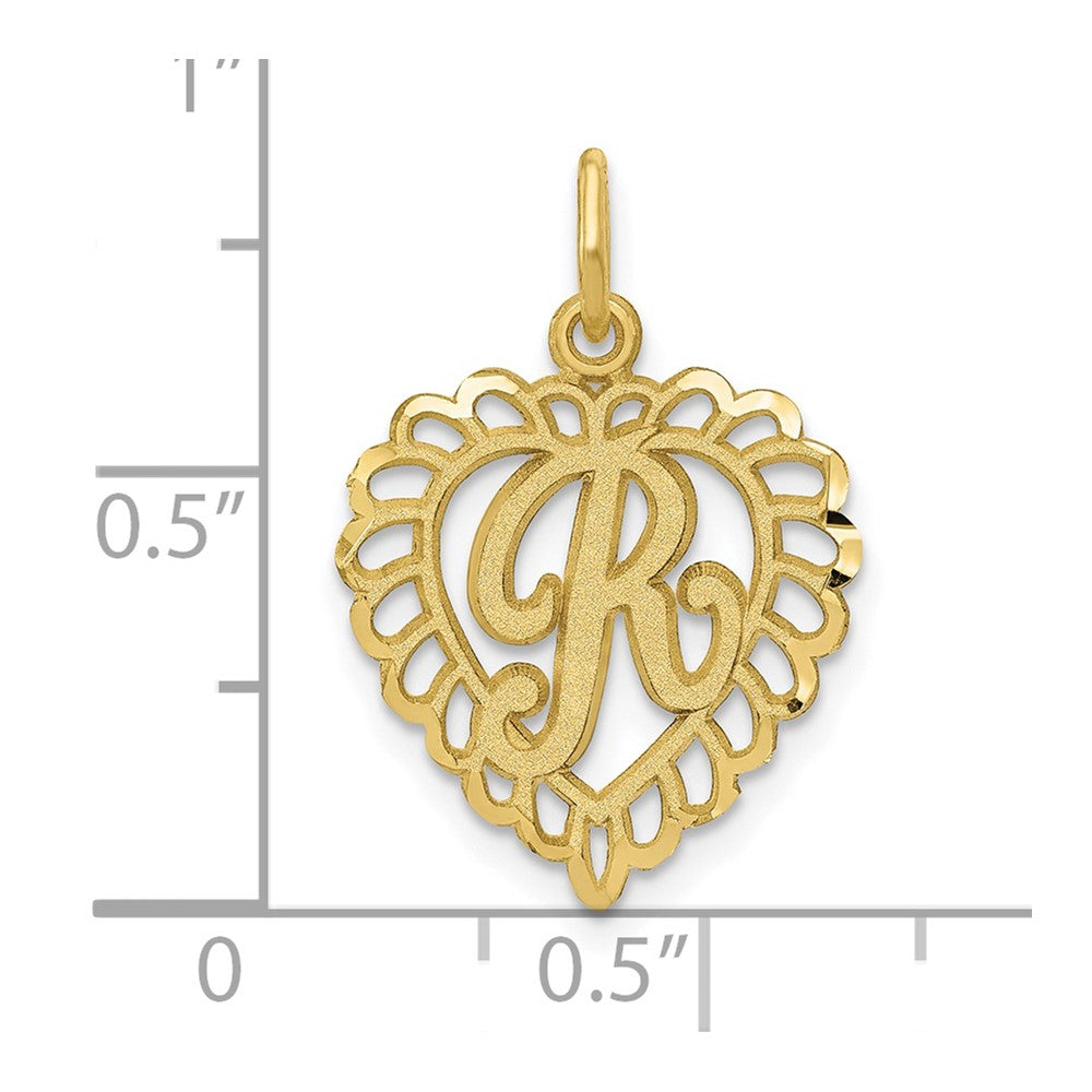10k Gold Initial R Charm