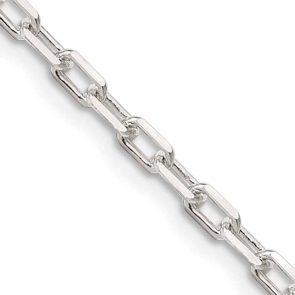Sterling Silver 2.9mm Diamond-cut Long Link Cable Chain 20 Inches