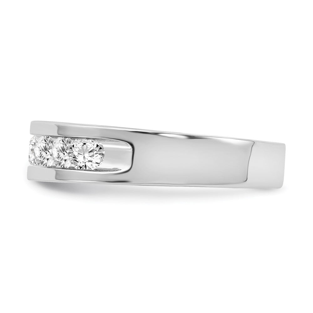 Sterling Silver 10-Stone CZ Channel Band