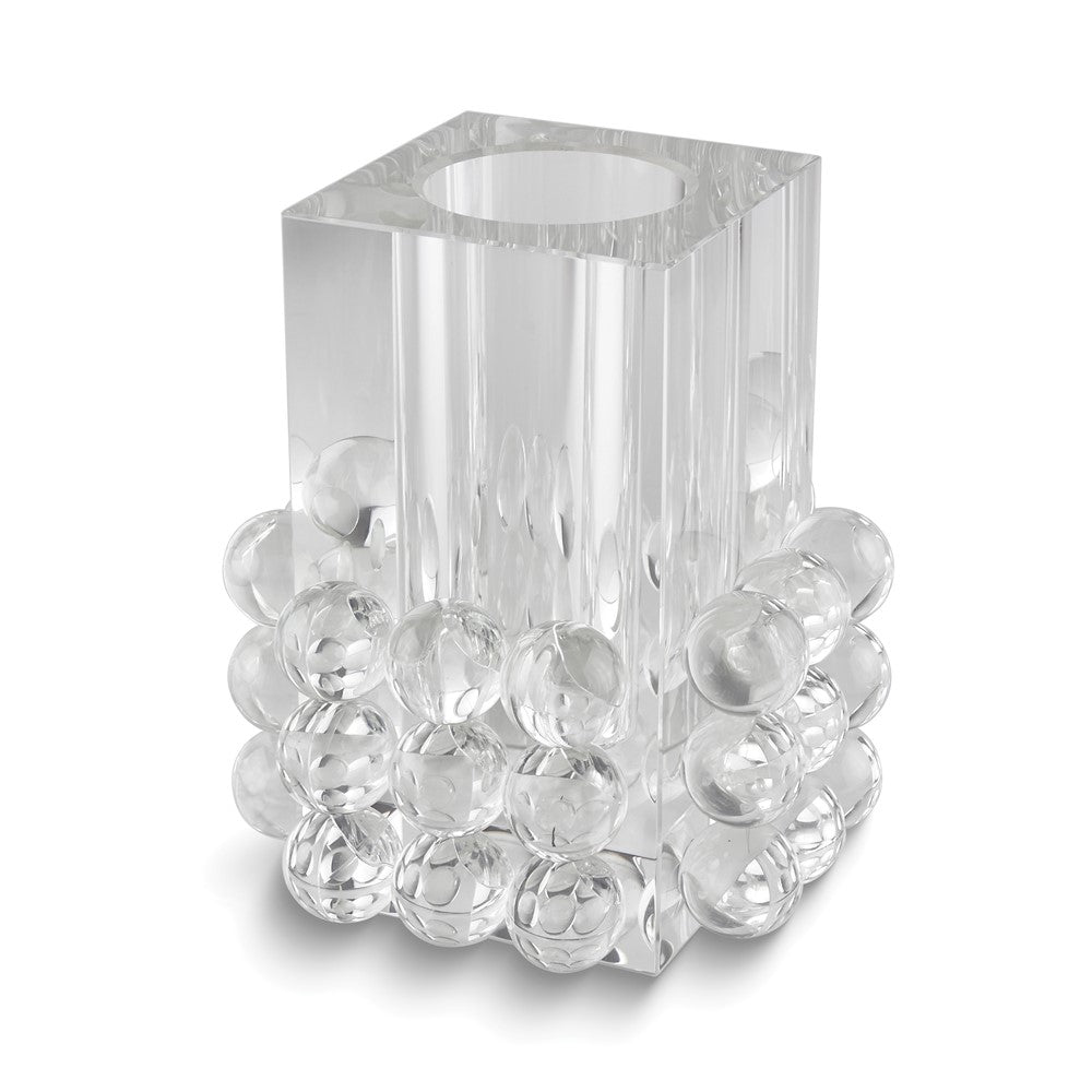 Square Crystal Bubble Vase