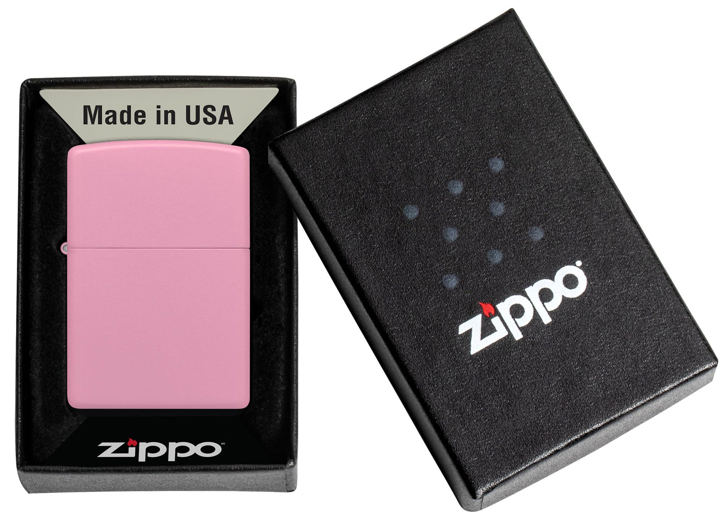 Zippo Classic Pink Matte Pocket Lighter