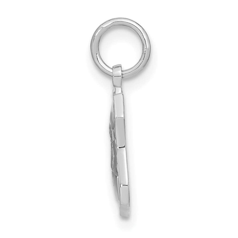 14k White Gold Police Badge Charm