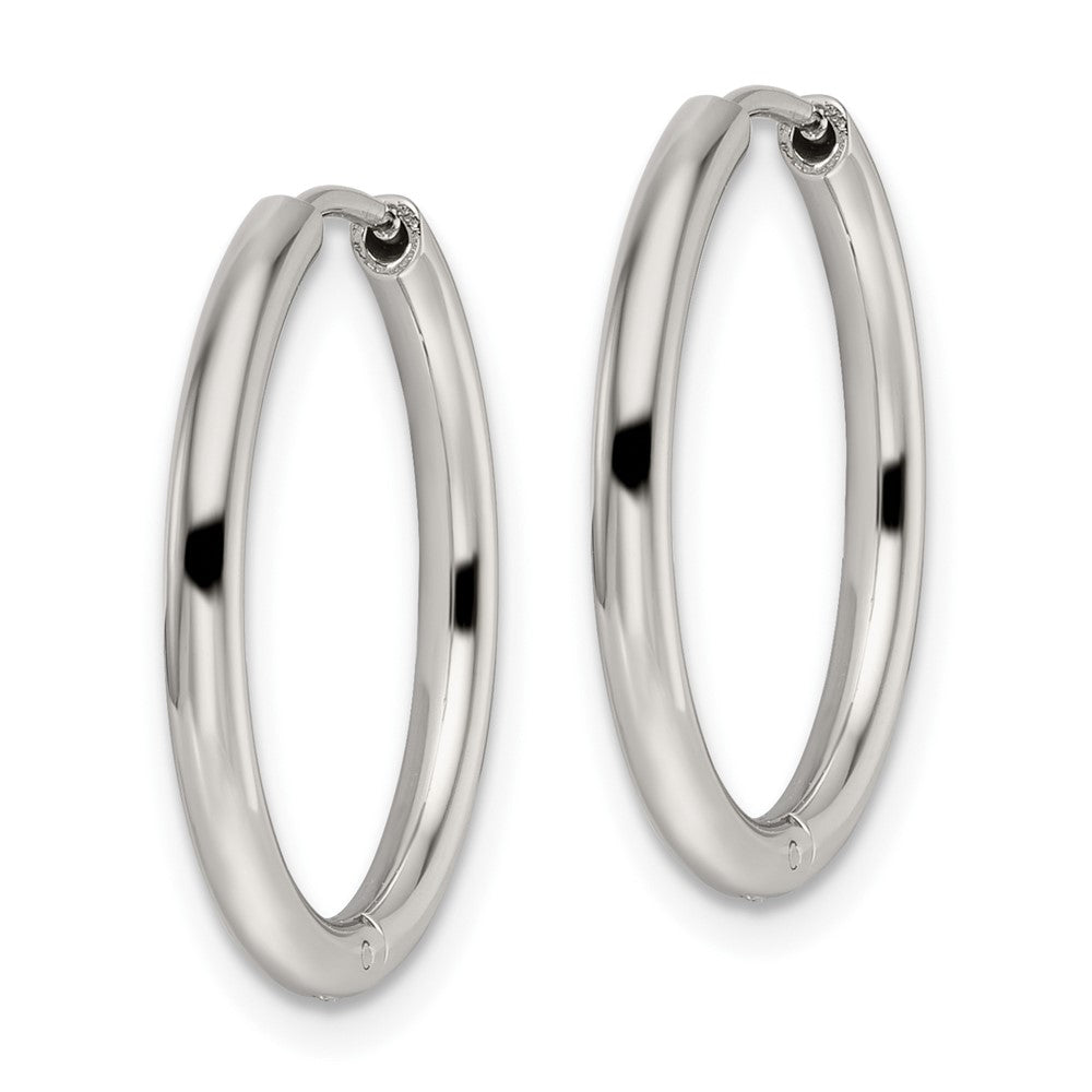 Stainless Steel Polished 2mm Endless Hinged Hoops