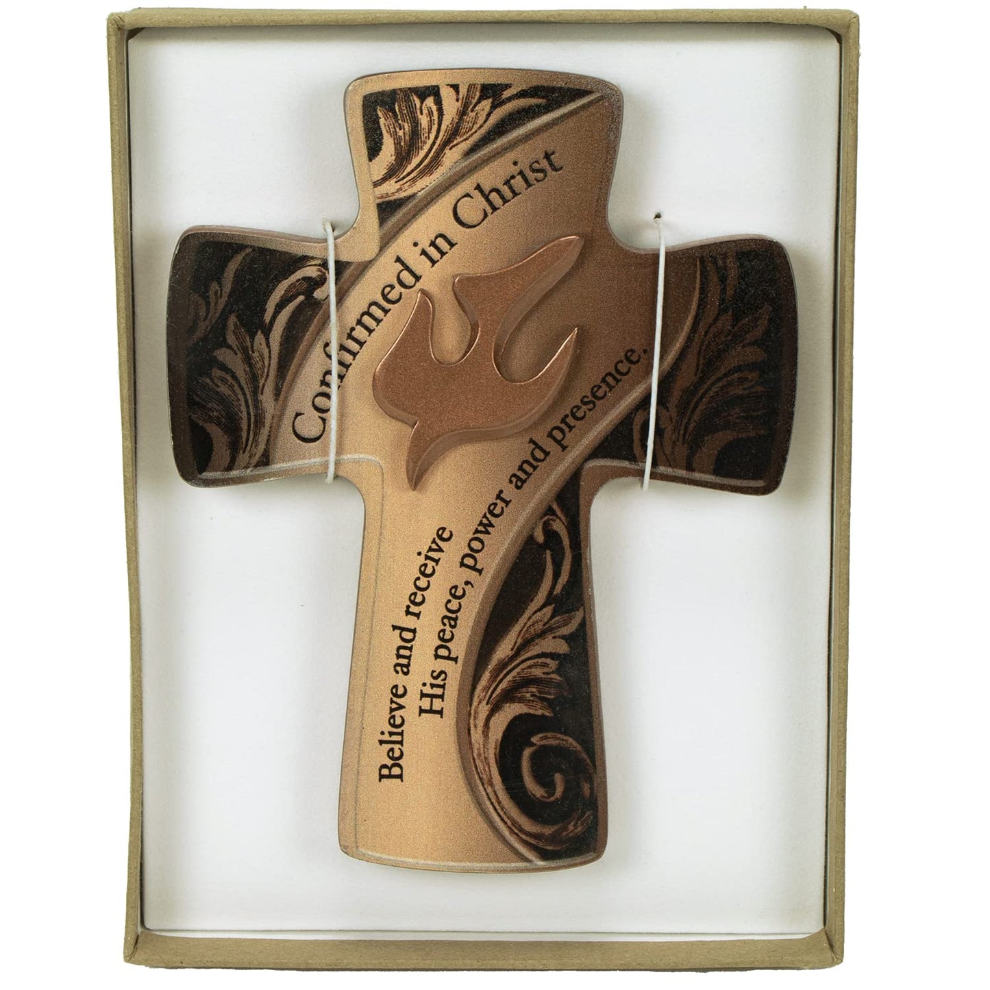 Cathedral Art Abbey & CA Gift Confirm Cross W/Dove & Easel & Hanger, One Size, Multi