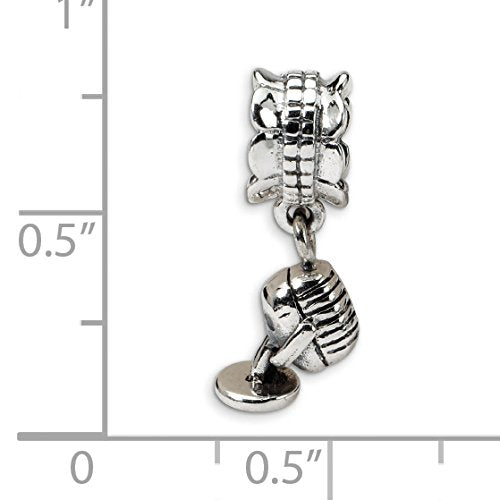 Sterling Silver Reflections Microphone Dangle Bead