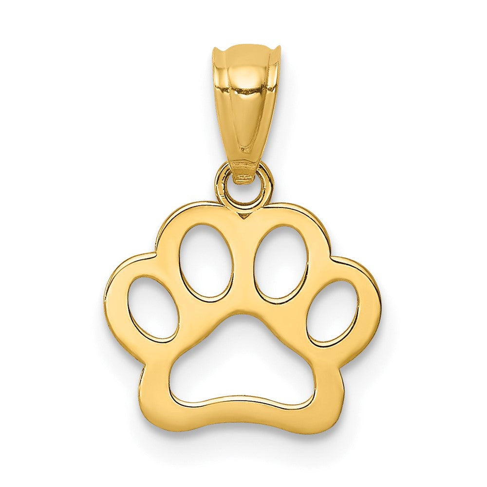 10K Gold Dog Paw Pendant