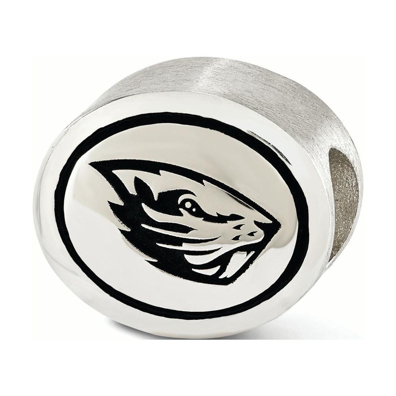 Sterling Silver Antiqued Oregon State University Collegiate Bead