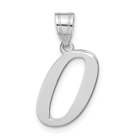 14kw Polished Letter O Initial Pendant