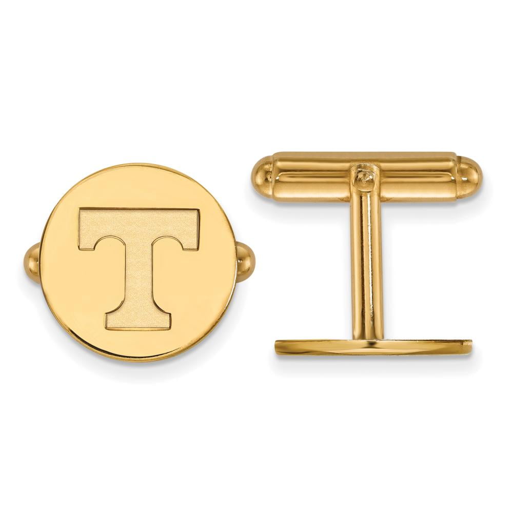 Sterling Silver Gold-plated LogoArt University of Tennessee Letter T Cuff Links Q-GP012UTN