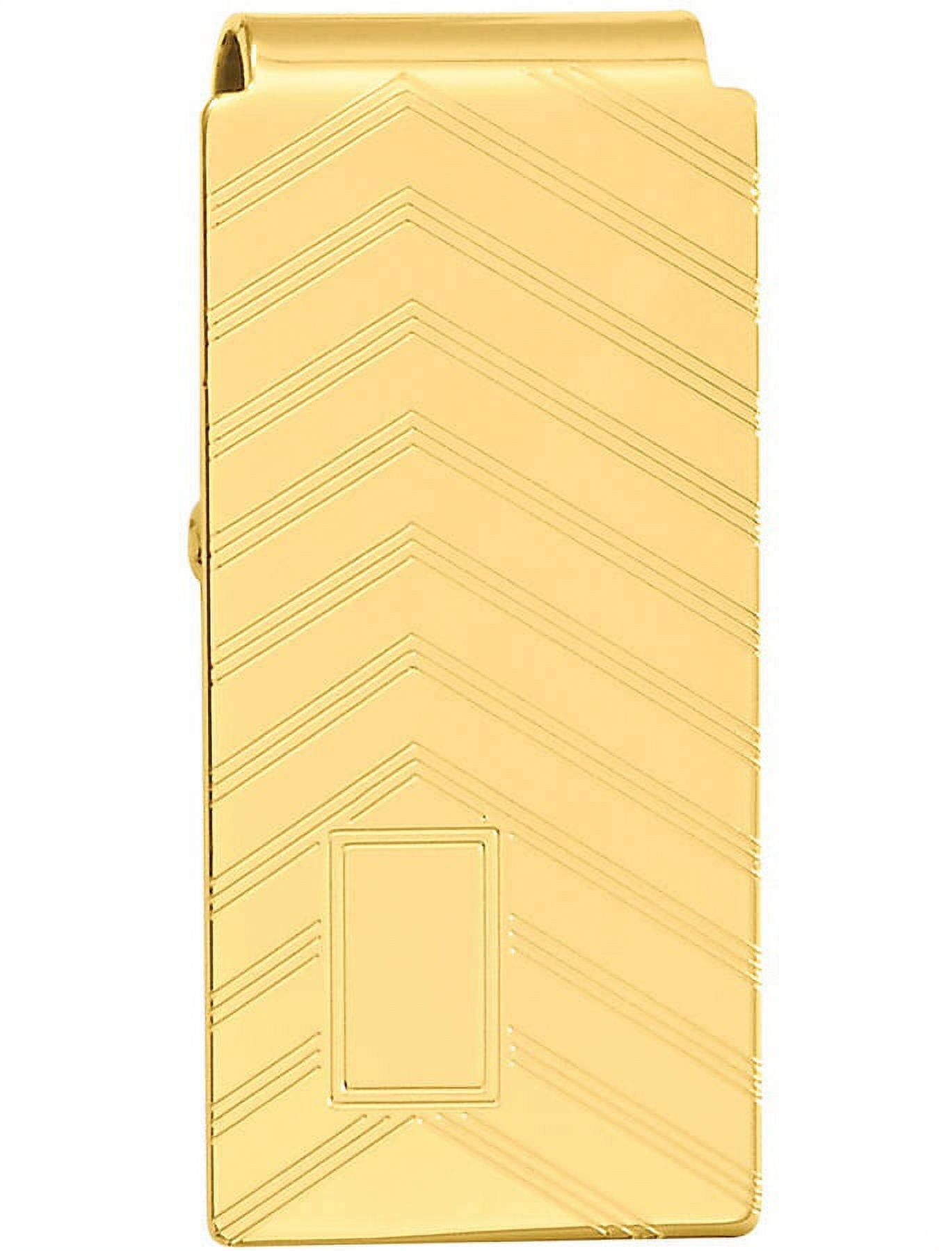 Primal Gold-plated Kelly Waters Angles Engraveable Hinged Money Clip