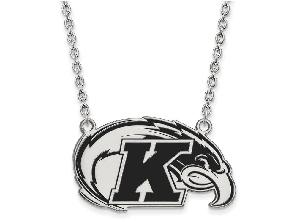 Sterling Silver Kent State Large Enamel Pendant Necklace