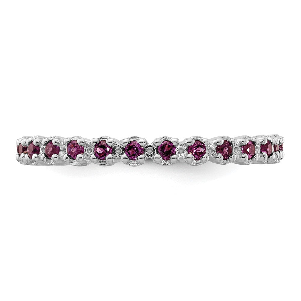 Sterling Silver Stackable Expressions Rhodolite Garnet Ring Size -10