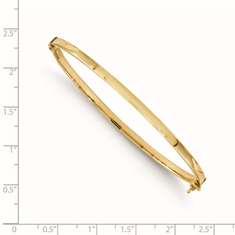 14K Polished Hinged Bangle 7  inches