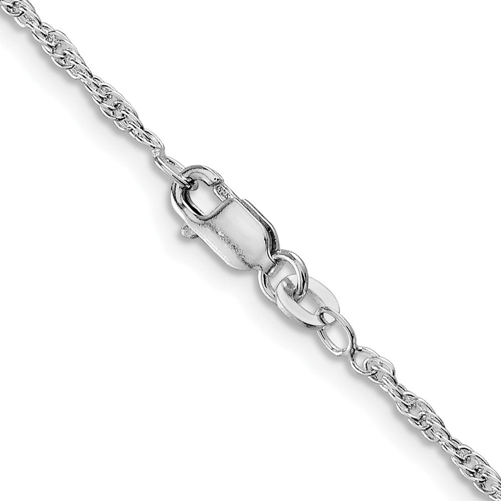 Sterling Silver Rhodium-plated 2mm Loose Rope Chain 24 Inches