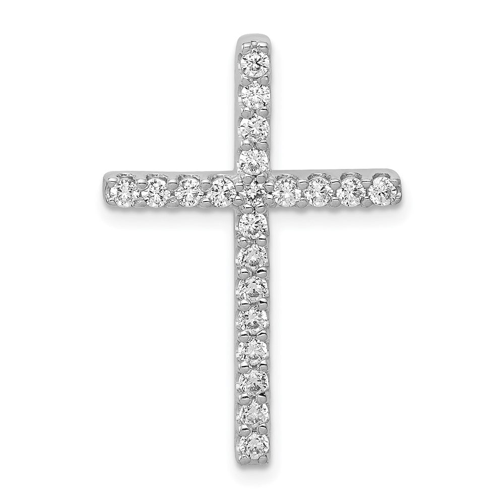 10k White Gold Lab Grown VS/SI+ G+ Dia Pendant with Chain Rd: 21- .025ct Di