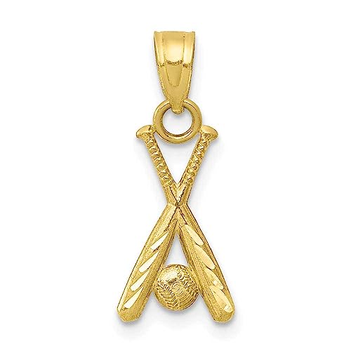 10k Baseball w/Bats Charm