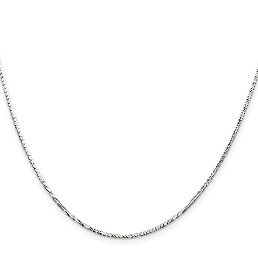 Sterling Silver 1.25mm Octagonal Snake Chain 22 Inches