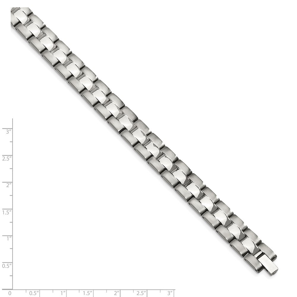 Stainless Steel Brushed and Polished 8.75in Bracelet 8.75 inches