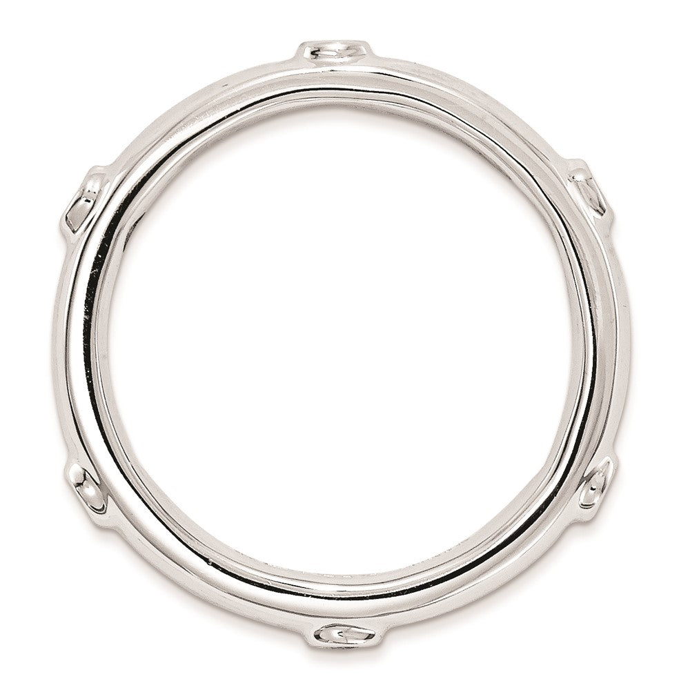 Sterling Silver Stackable Expressions Polished Diamond Ring
