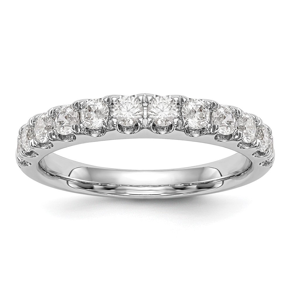 14k Two-tone 1/2 carat Lab Grown Diamond VS/SI+ G+ Complete Three Stone Engagement Ring