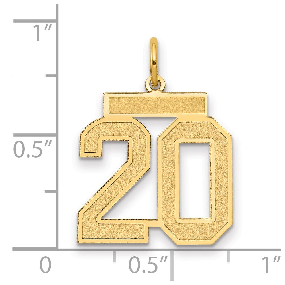 10ky Medium Satin Number 20 Charm