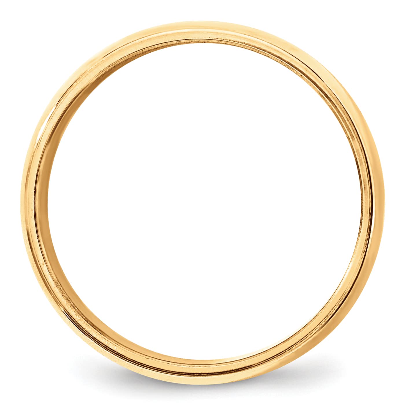 10k Yellow Gold 8mm Milgrain Half Round Wedding Band Size 13