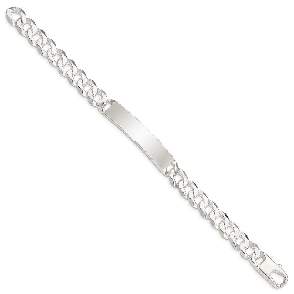Sterling Silver Curb Link ID Bracelet 8.5 inches