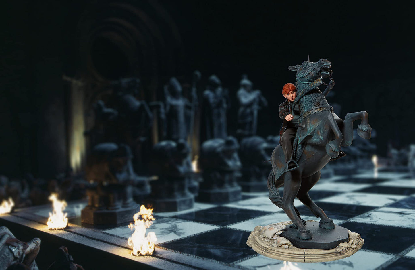 Wizarding World of Harry Potter Ron on Chess Horse Figurine 12.5in H