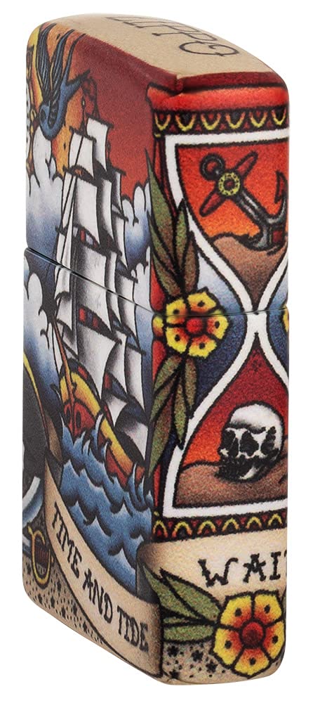 Zippo 540 Color Nautical Tattoo Design Pocket Lighter