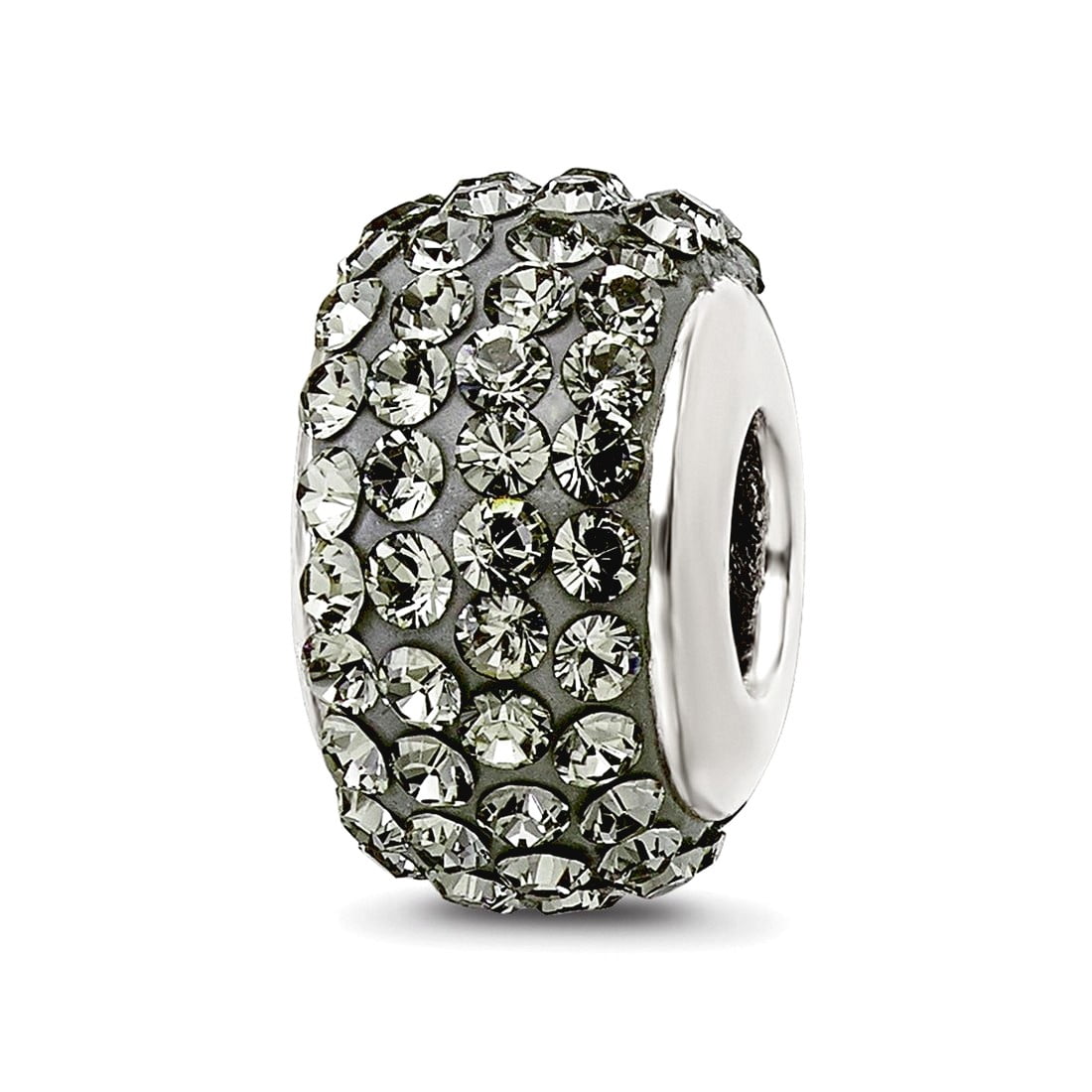 Sterling Silver Reflections Silver/Grey Full Preciosa Crystal Bead