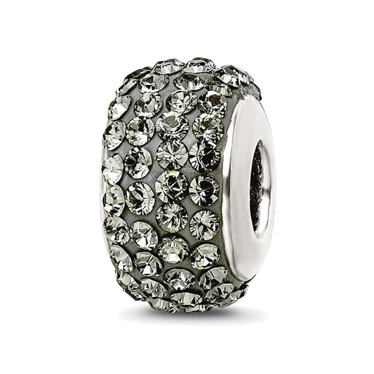 Sterling Silver Reflections Silver/Grey Full Preciosa Crystal Bead