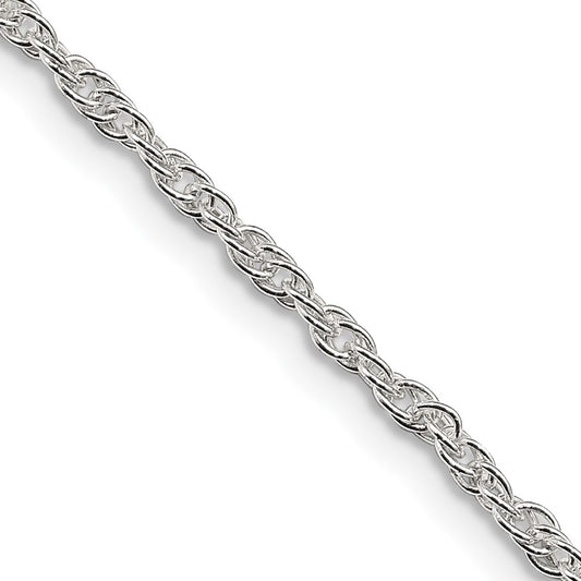 Sterling Silver 2mm Loose Rope Chain 26 Inches