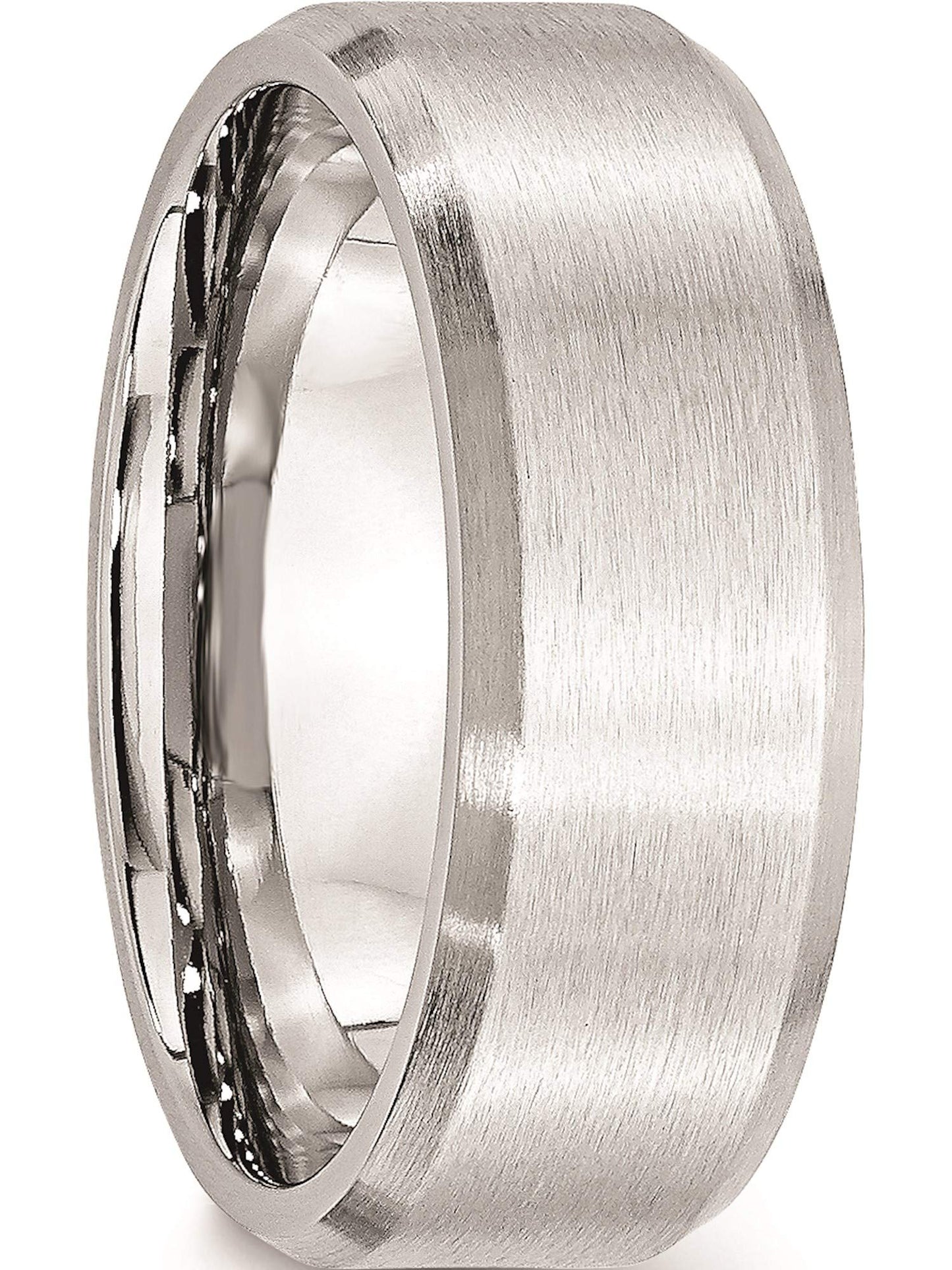 Chisel Cobalt Beveled Edge Satin 8mm Band