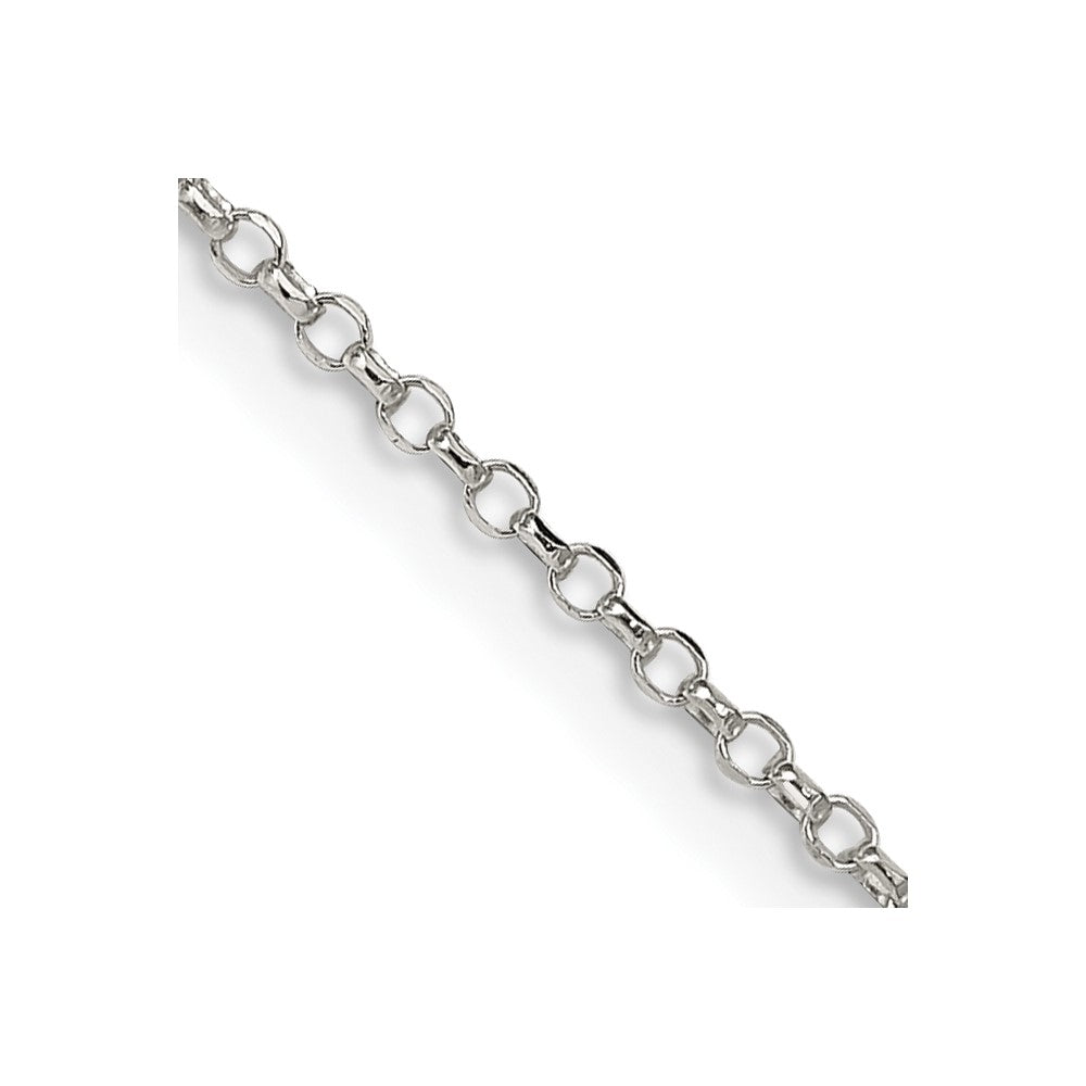 Sterling Silver 1.5mm Diamond-cut Cable Chain 14 Inches
