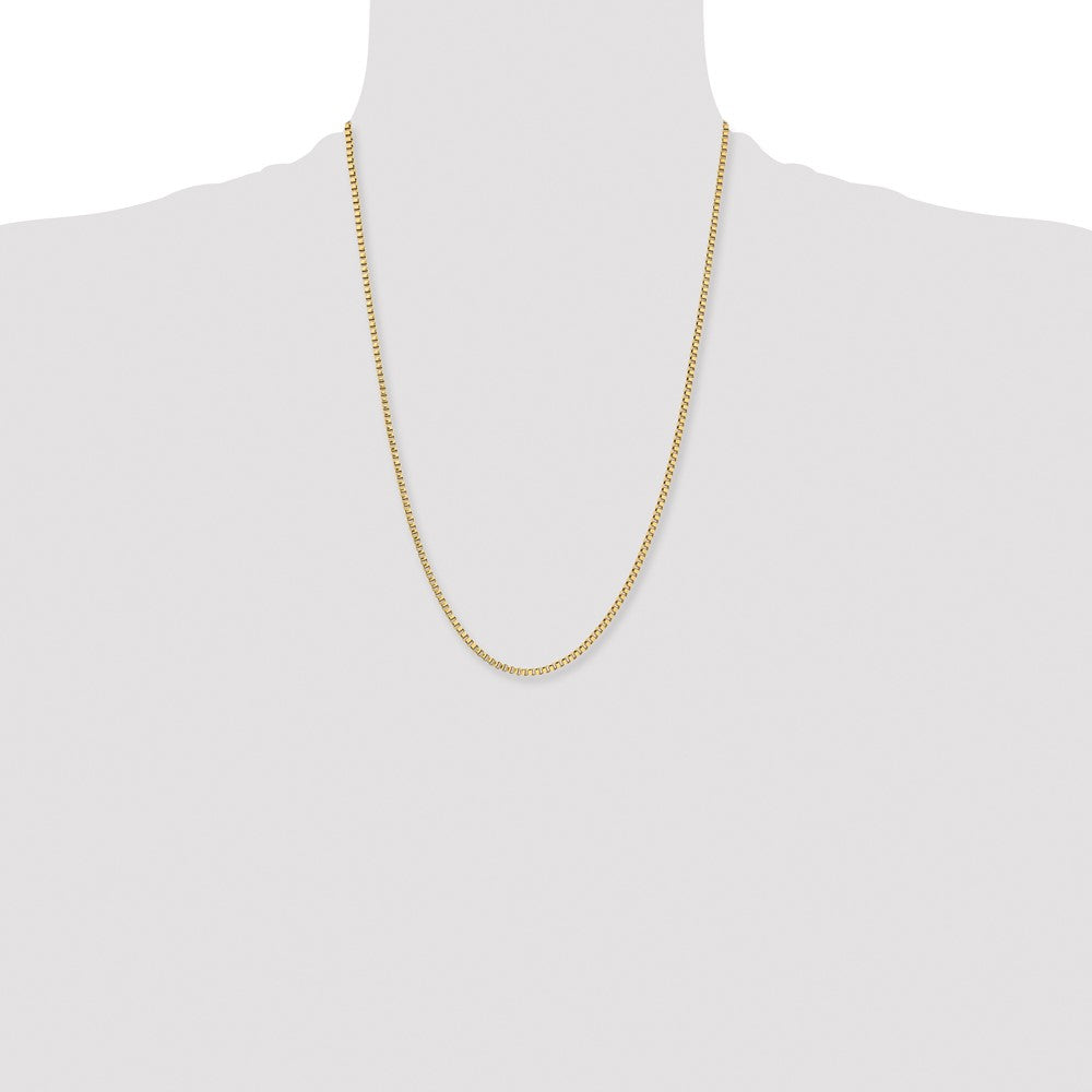 Stainless Steel Polished Yellow IP-plated 2.4mm 24in Box Chain