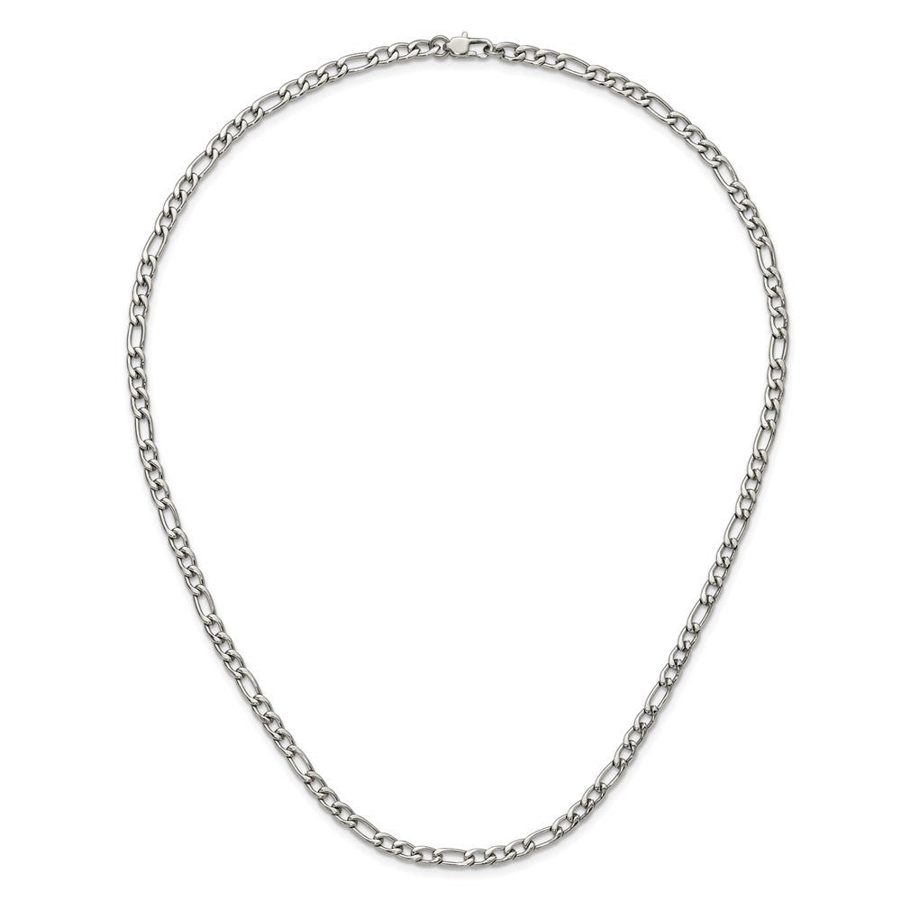Stainless Steel Polished 4mm 20in Figaro Chain
