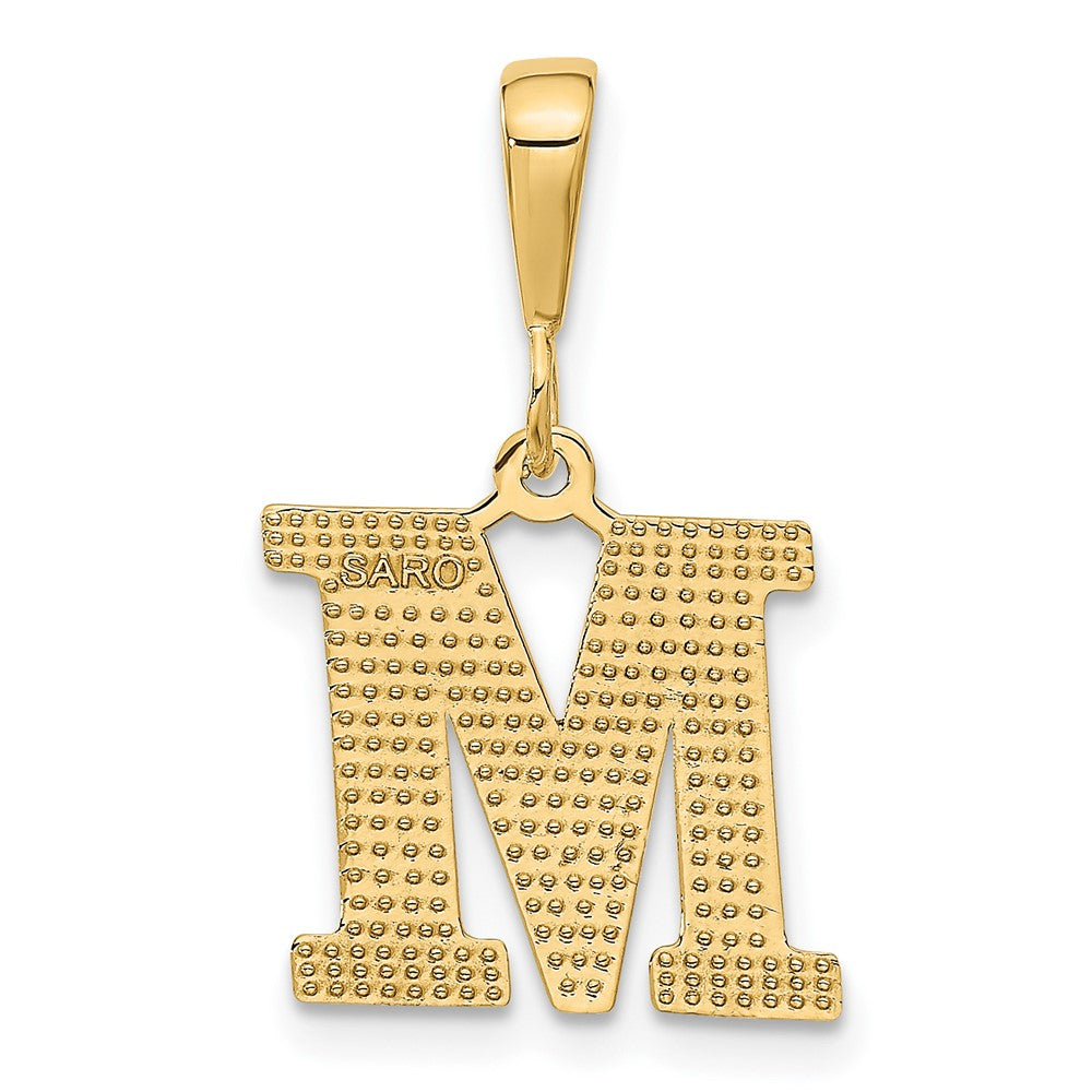 10KY Initial M Pendant