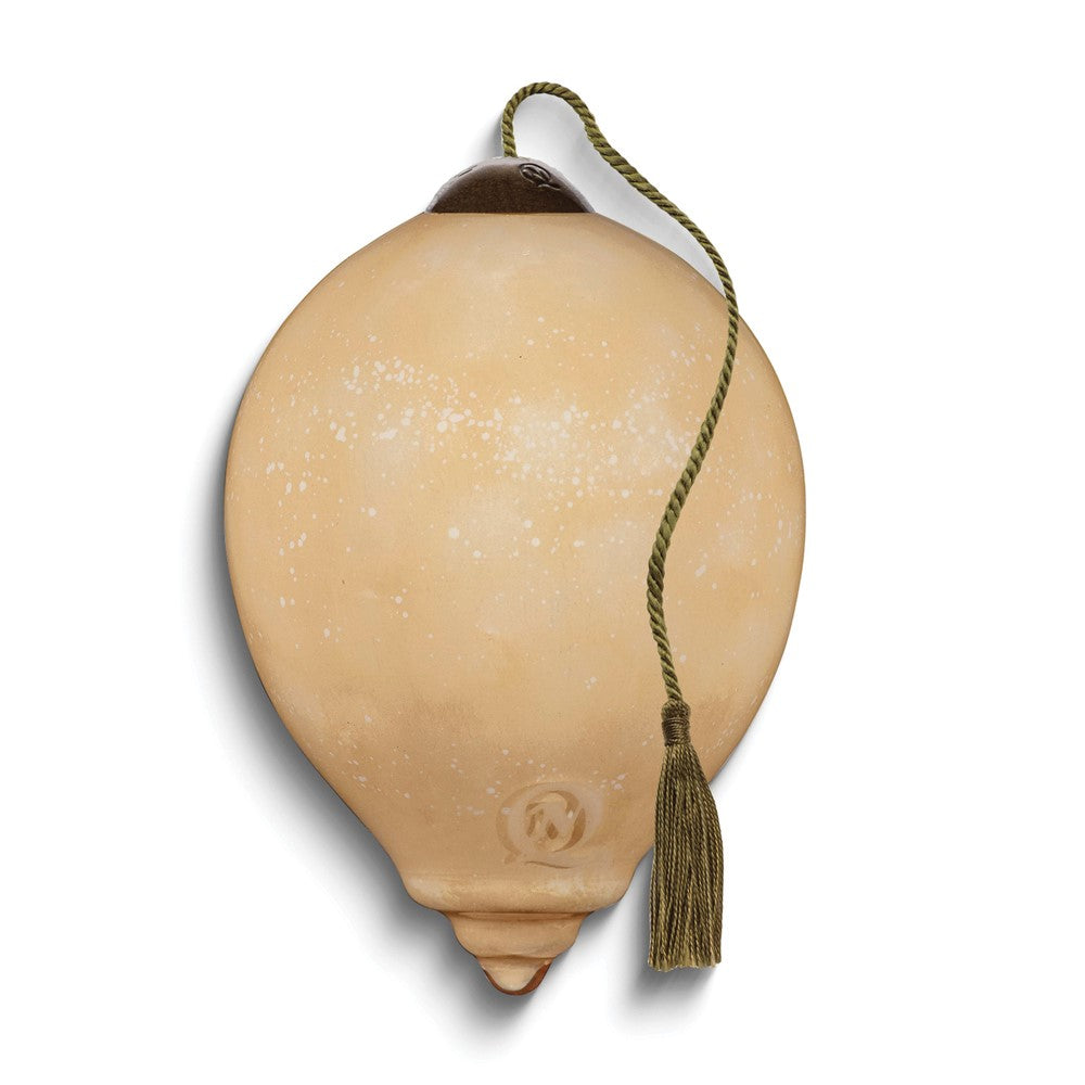 Neqwa Art Bells are Ringing Wishes of Christmas by Annabel Spenceley Hand-painted Glass Ornament