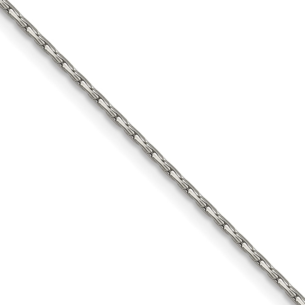 Chisel Stainless Steel Polished 1mm 20 inch Oval Box Chain Necklace