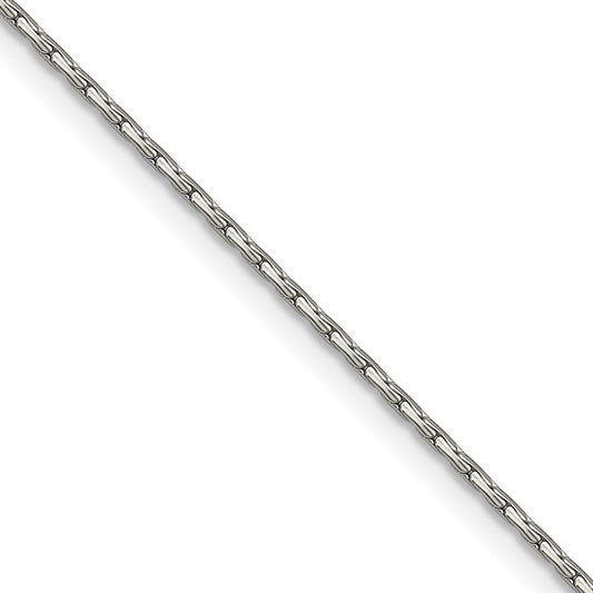 Chisel Stainless Steel Polished 1mm 20 inch Oval Box Chain Necklace