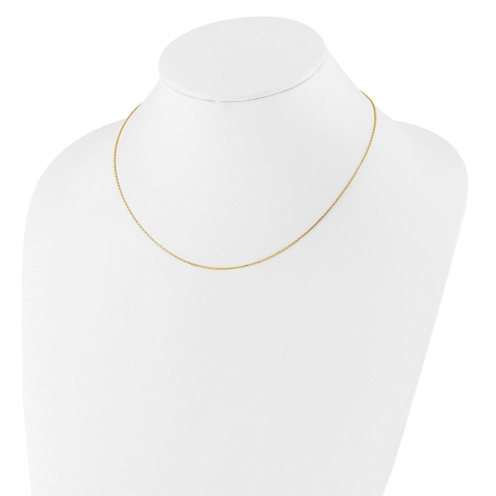 14k 1.1mm D/C Square Cable 1in+1in Adjustable Chain