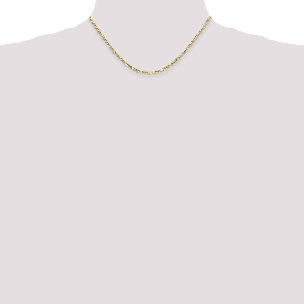 10k 2.2mm Flat Figaro Chain