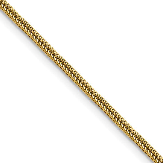 Chisel Stainless Steel Polished Yellow IP-plated 1.5mm 20 inch Square Wheat Chain