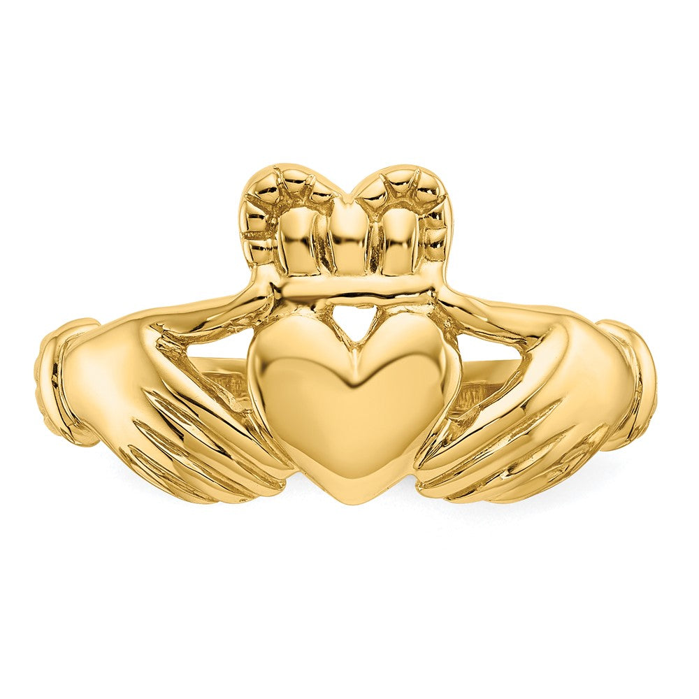 14k Men's Claddagh Ring Size 8.75