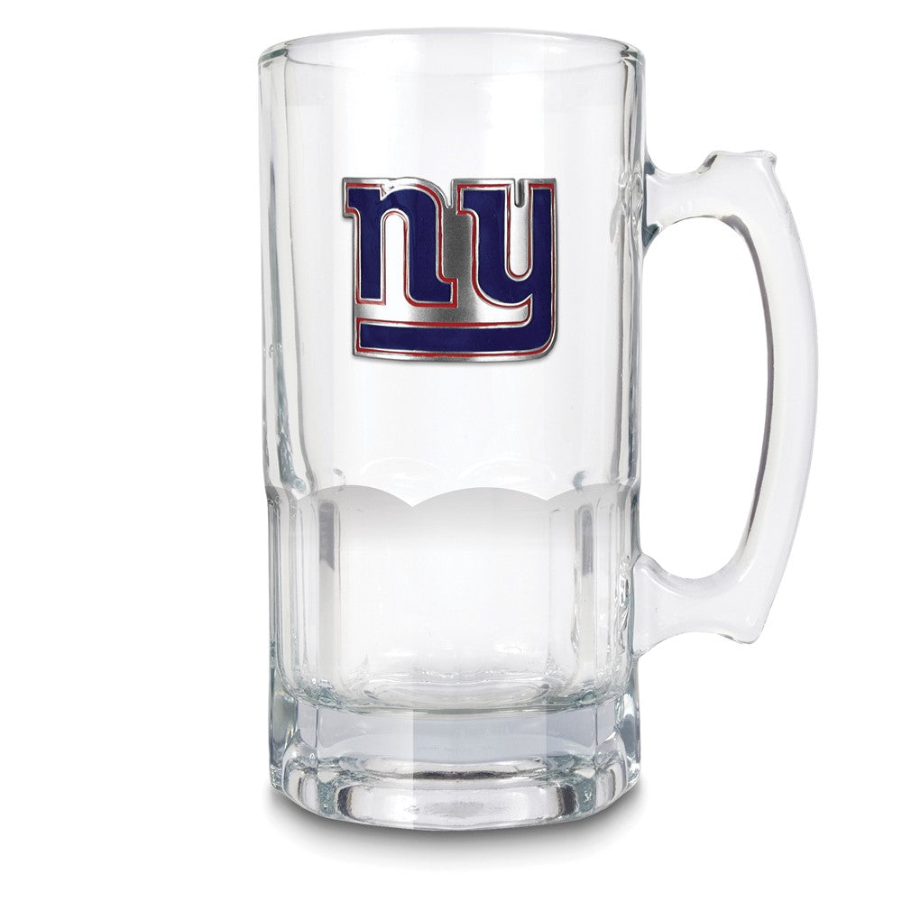 NFL New York Giants Glass 32 ounce Macho Mug with Emblem